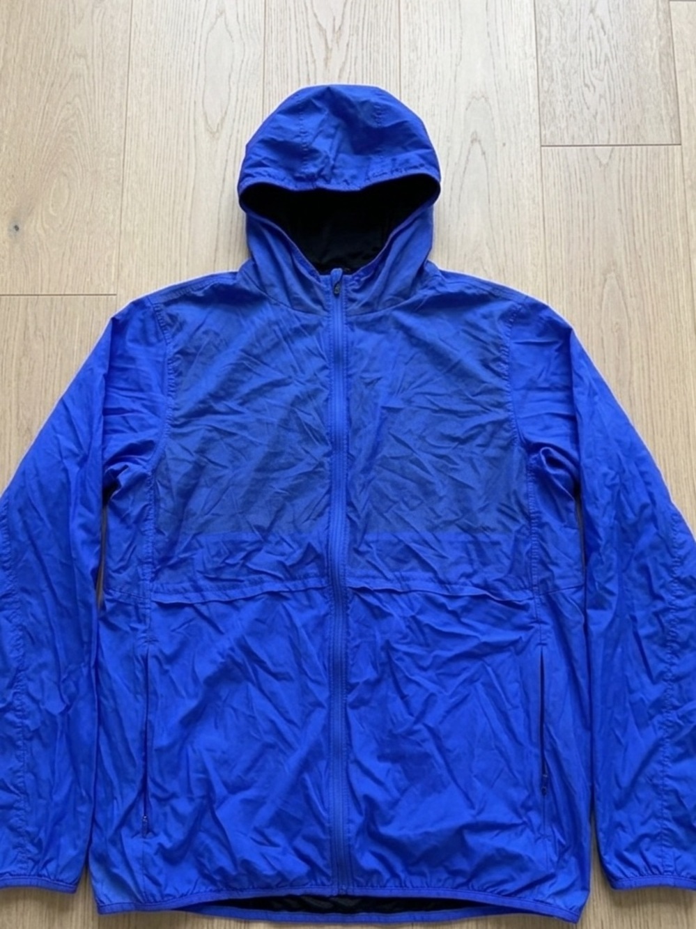 ALO Yoga Repeat Running Jacket Men’s Electric Blue Windbreaker Jacket Hoodie - Picture 2 of 8
